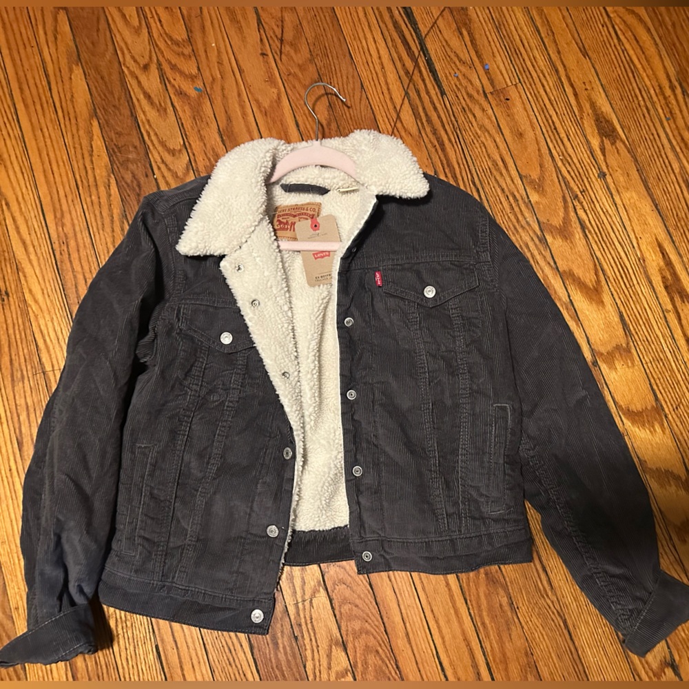 Levi's EX-BOYFRIEND Trucker Jacket (Sherpa) Womens